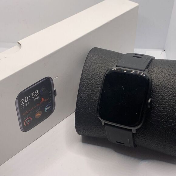 Rundoing NY16 Unisex Black Silicone Strap Digital Touchscreen Smartwatch yr118 - Picture 1 of 9